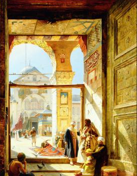 古斯塔夫 鮑恩芬德 Gate of the Great Mosque, Damascus 古斯塔夫 鮑恩芬德 Gate of the Great Mosque, Damascus